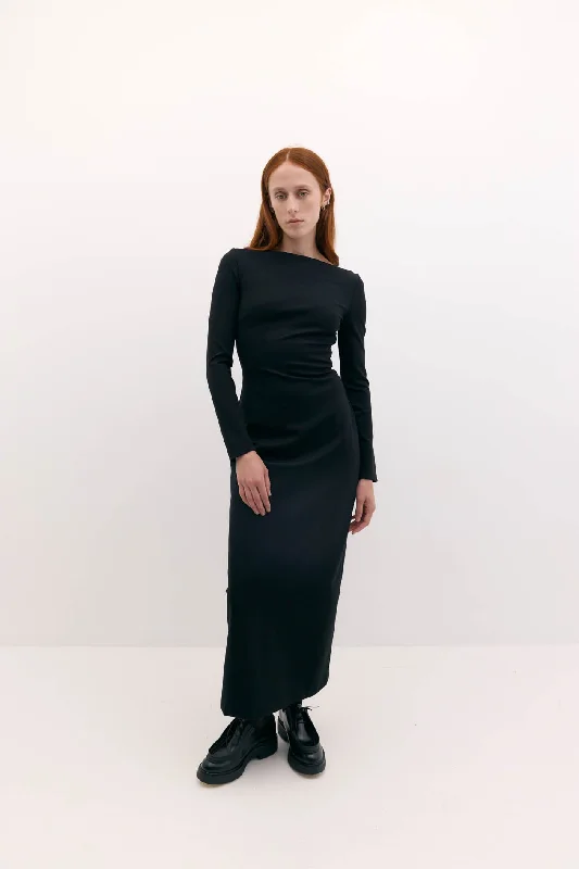 Harris Tapper Long Sleeve Bea Dress - Black